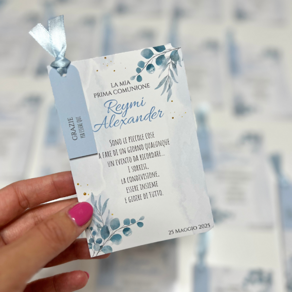 Segnaposto - Foglia Marina con tag