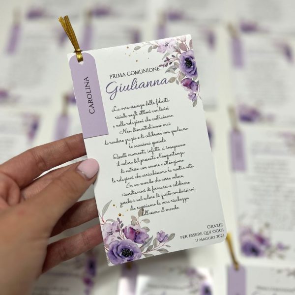 Segnaposto - Violet con tag