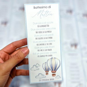 Segnaposto Mongolfiera Azzurra (1)
