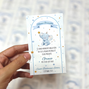 Segnaposto elefantino baby boy