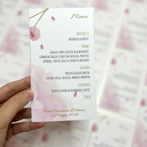 Menu Rosa e Oro