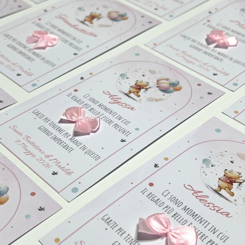 Segnaposto - Fiocco Rosa